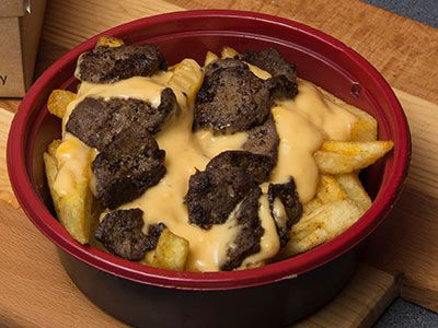 French Fries With Liver And Cheese