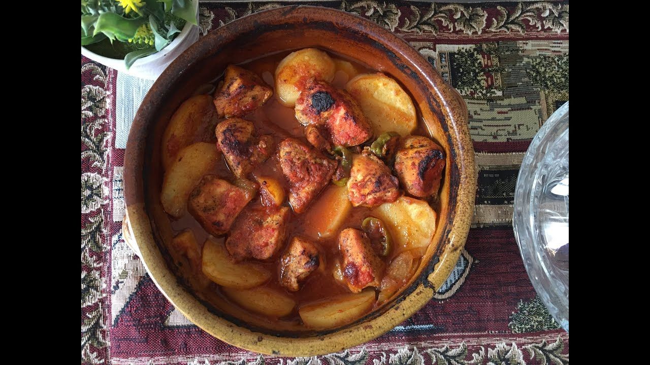 Potato Tray With Half A Marinated Chicken