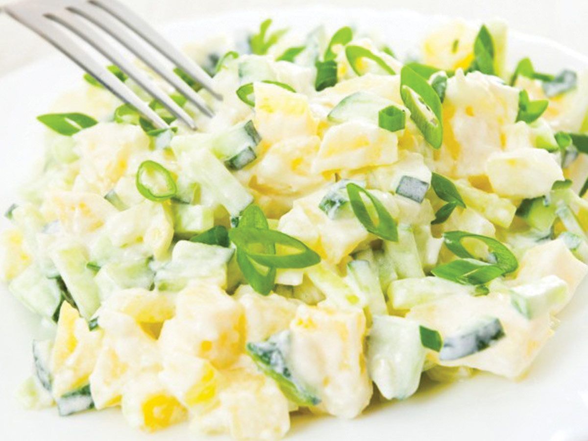 Potatoes with mayonnaise