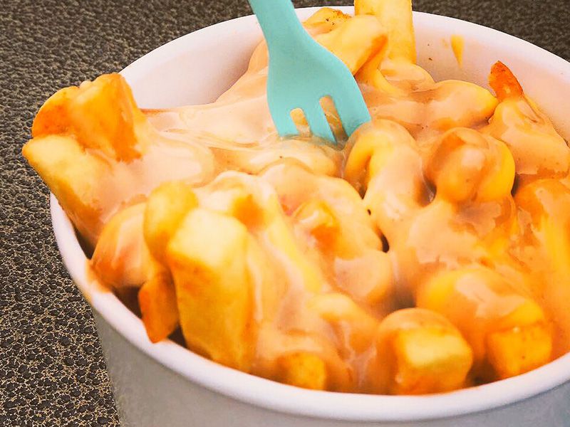 French Fries With Cheese Sandwich