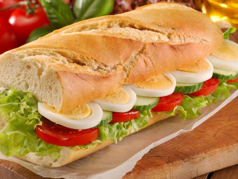 Potatoes With Boiled Eggs French Sandwich