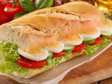 French Fries With Boiled Eggs Sandwich - French Bread