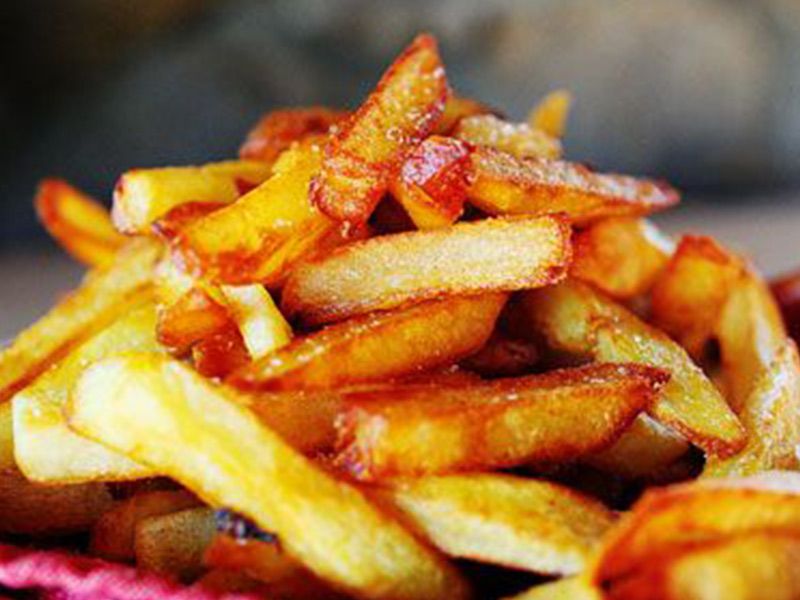 French fries Bacon With Cheddar Cheese Sauce