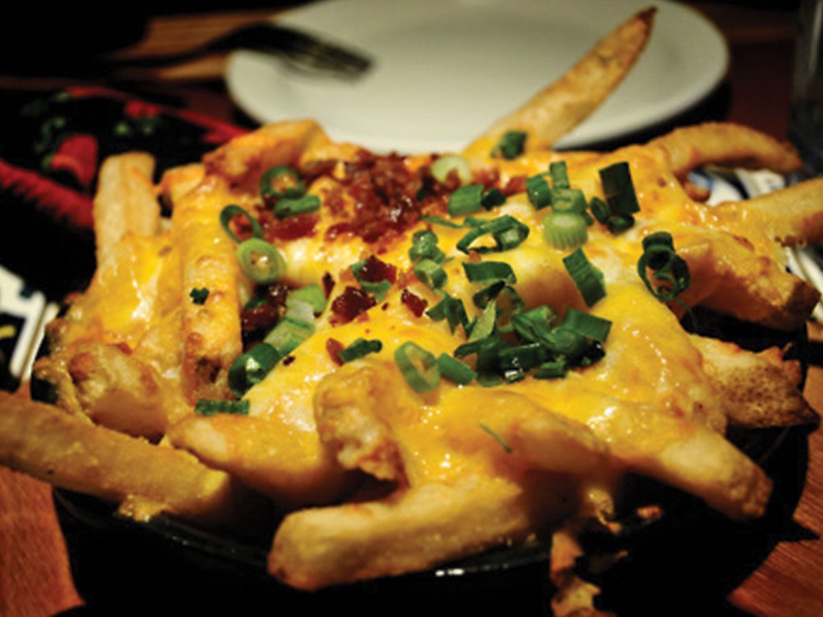 Texas fries with cheese and meat