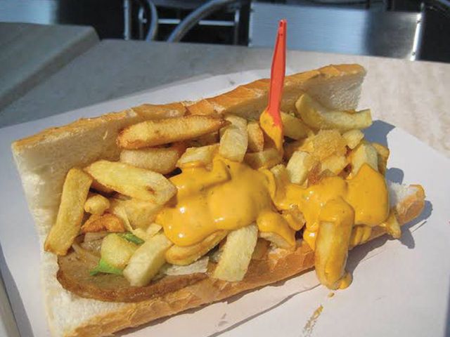 Mozzarella potato sandwich