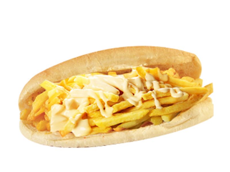 French Fries With Cheese Sandwich