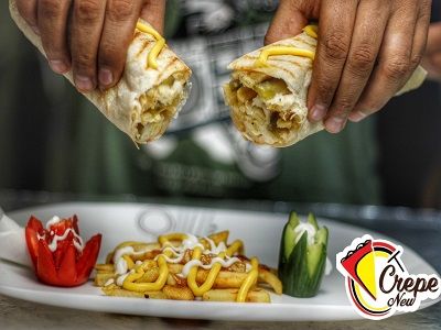 French Fries With Mozzarella Cheese Sandwich
