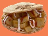 Fries With Ketchup And Mayonnaise Sandwich