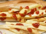 French Fries With Ketchup Sandwich - French Bread