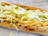French Fries With Ketchup And Mayonnaise Sandwich - French Bread