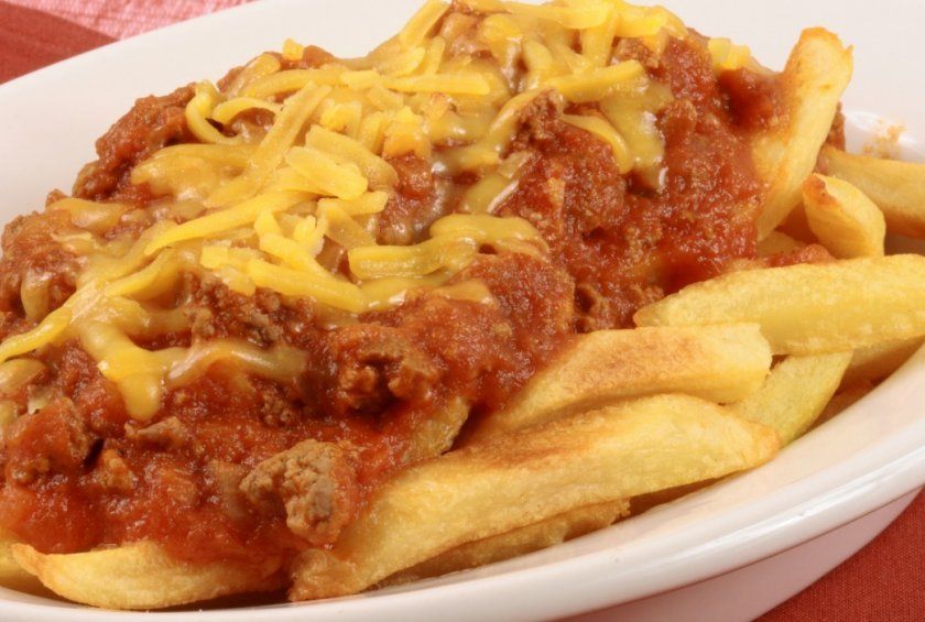 French Fries With Minced Meat