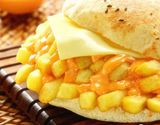 Potato With Shredded Cheddar Cheese Sandwich