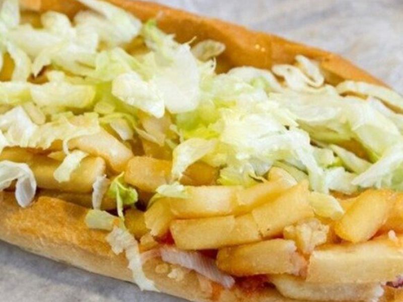 Mushroom With French Fries Fasting Sandwich