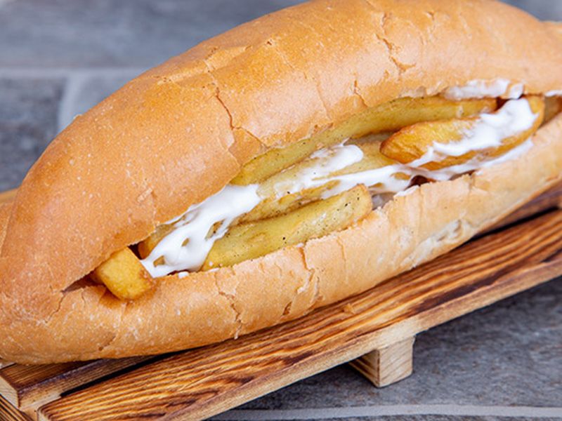 French Fries With Cheese Sandwich