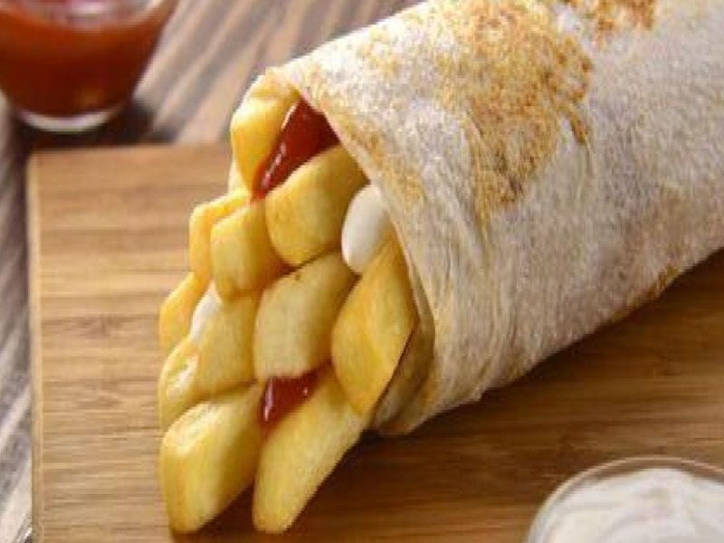 Syrian French Fries With Mozzarella Cheese Sandwich
