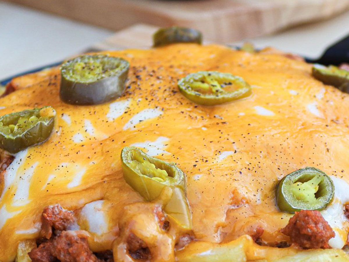 Potaoes with Hot Dog And Mozzarella