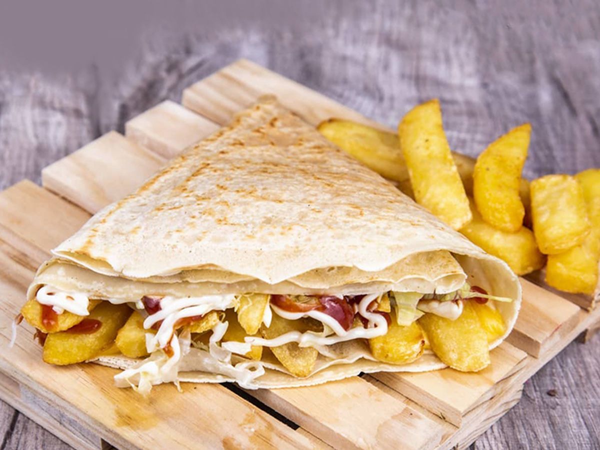 Potato and mozzarella crepe