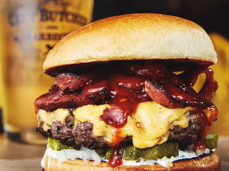 Jalapeno And Buffalo Burger Sandwich