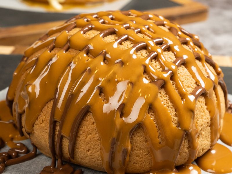 Bun With Adding Lotus Biscoff Biscuit