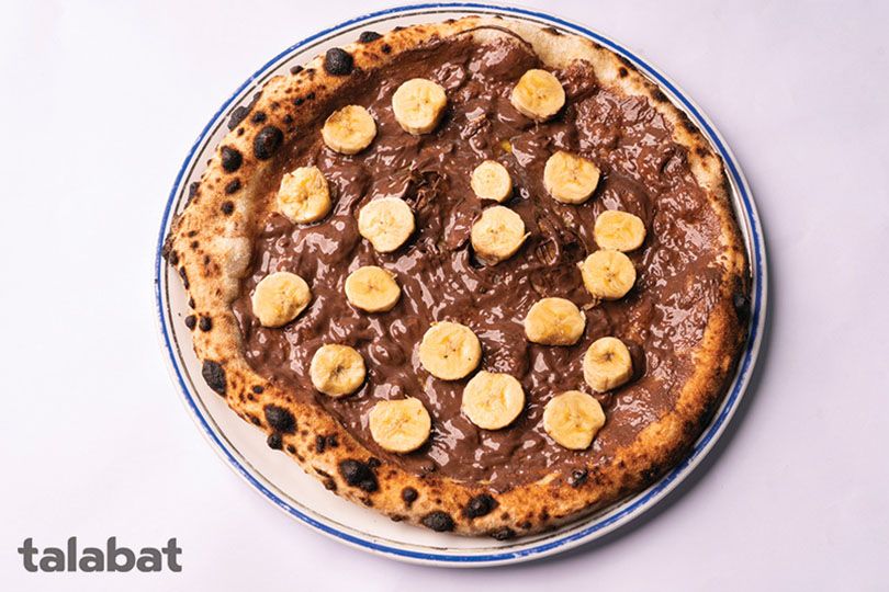 Banana Choclate Pizza