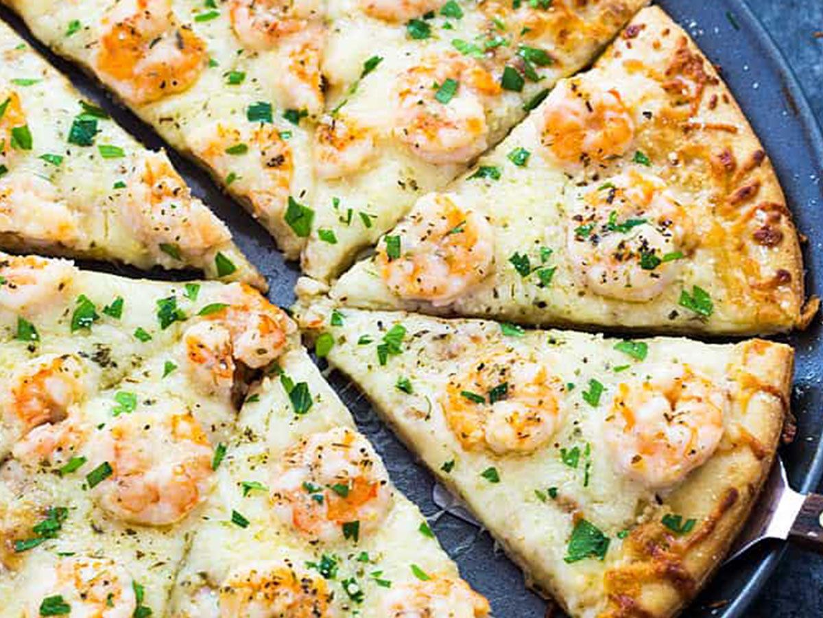 Popcorn Shrimp Pizza