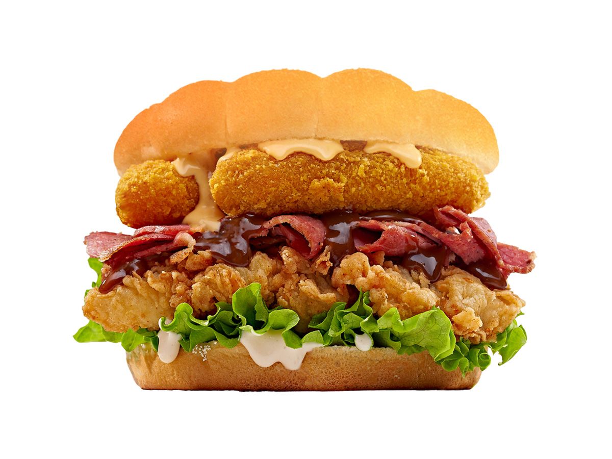 Boba Fried Chicken Burger