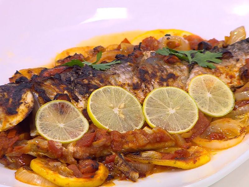 Fish Mullet With Oil And Lemon