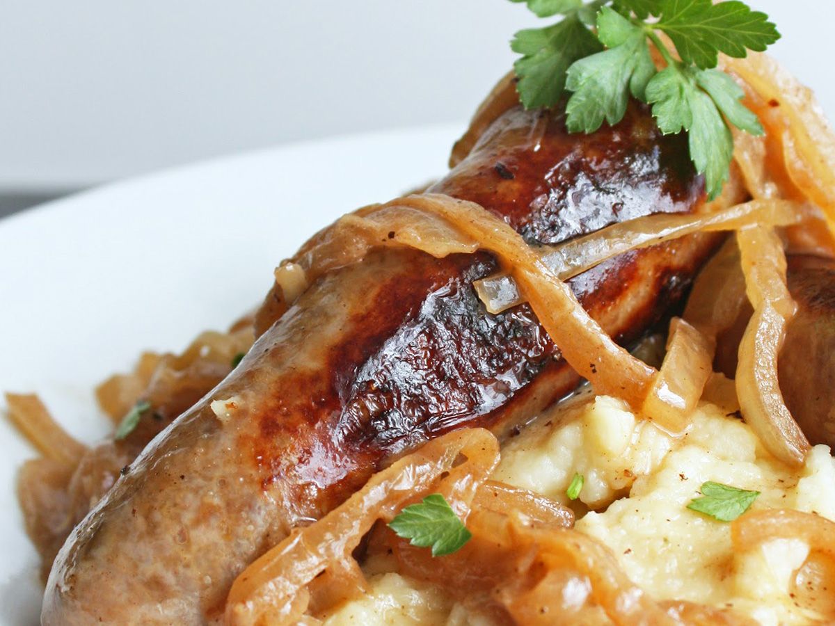 Puree with sausage Platter