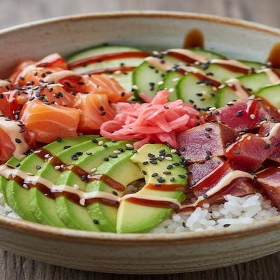 Salmon and Tuna Poke