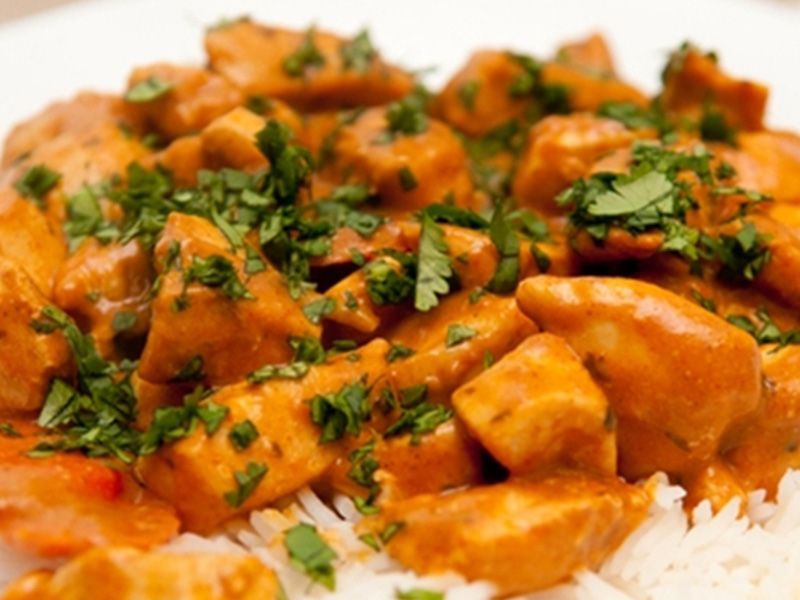 Pollo curry With side dish