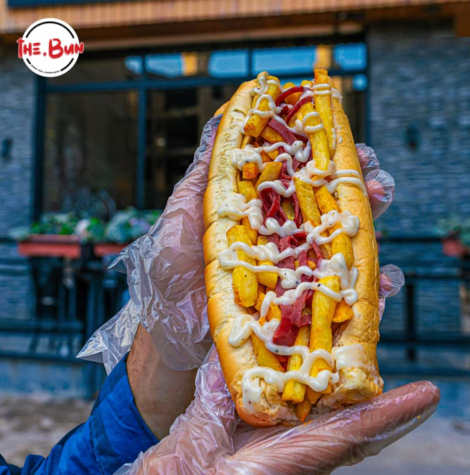 Beef Bacon Ranch Fries sandwich