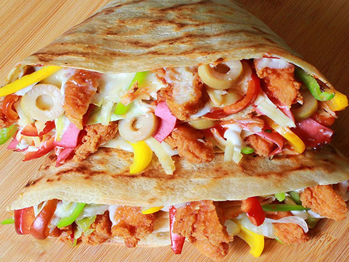 Pepperoni or salami crepe
