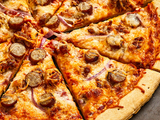 Baladi Oriental Sausage pizza