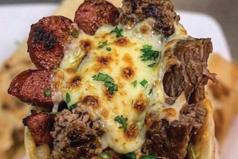 El Hana Beef Pizza Sandwich Syrian