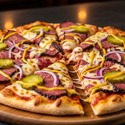 pastrami Pizza Oriental