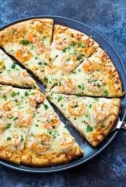 Shrimp Alfredo Pizza