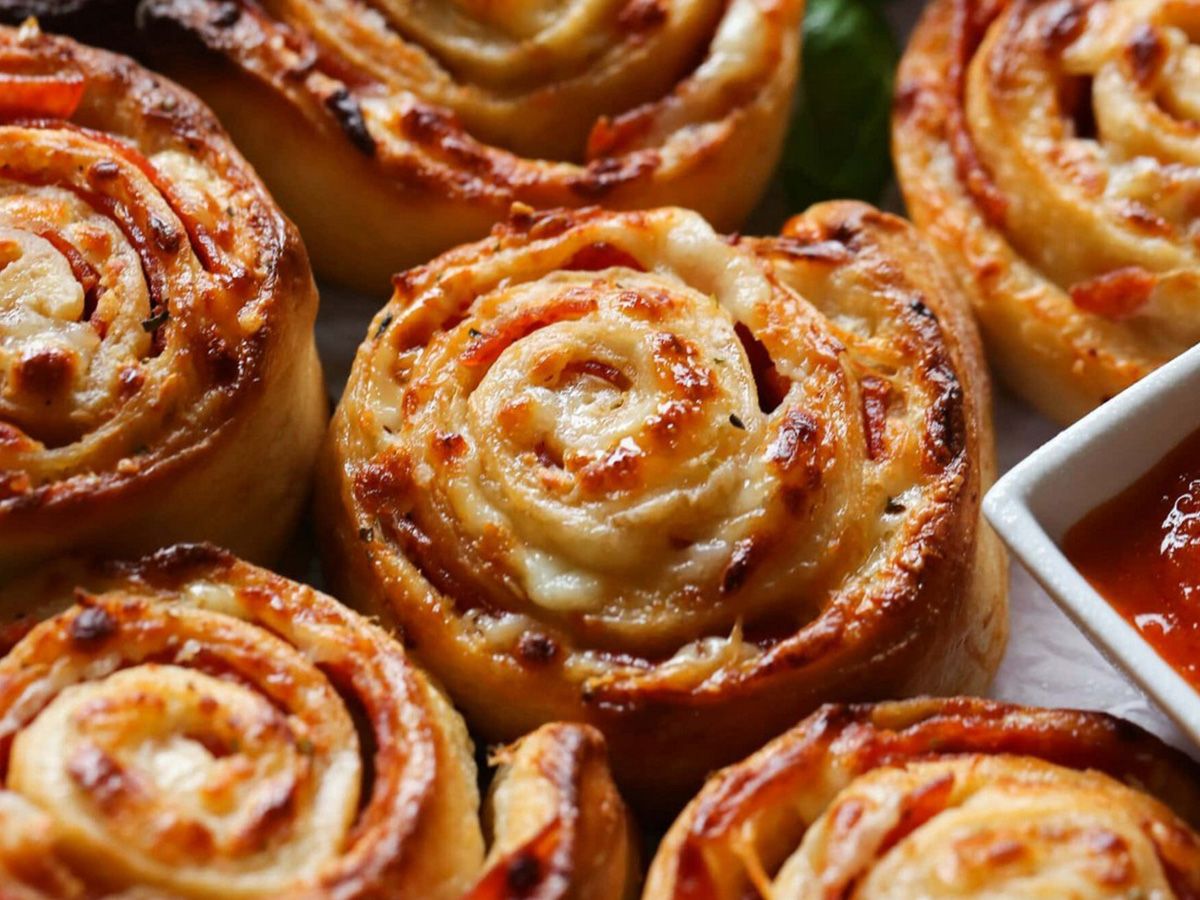 Vegetable roll pizza