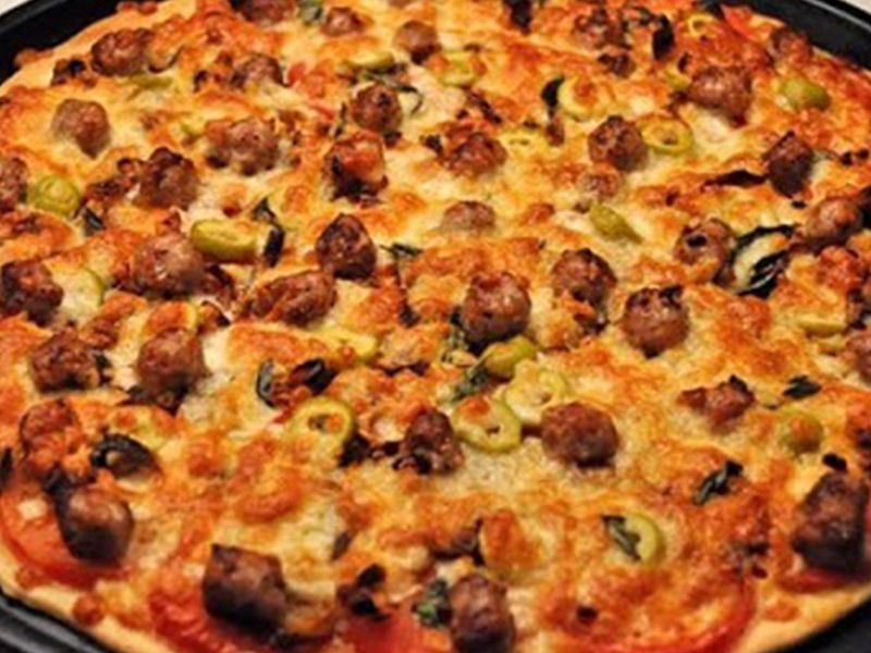 Oriental Sausage Pizza