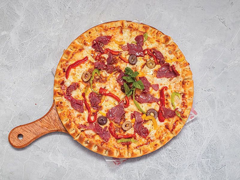 Sausage And Pastrami Pizza