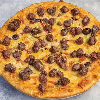 Kiri Pastrami Baladi Sausage Pizza