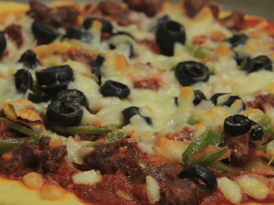 Oriental Sausage Pizza