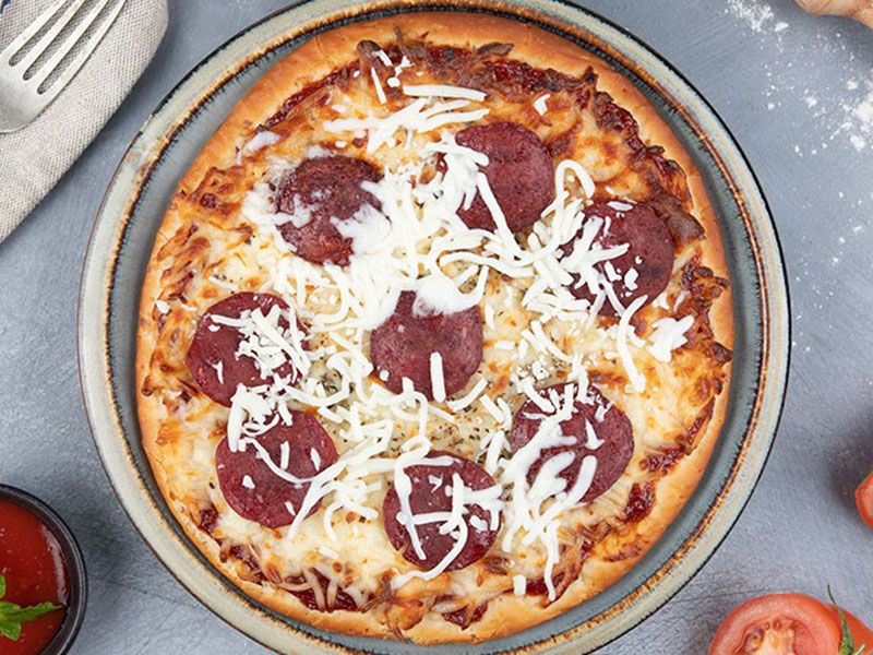 Salami With Special Dough Sauce Pizza