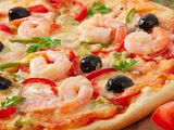 Seafood pizza