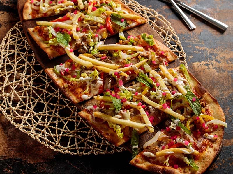 chicken shawerma pizza