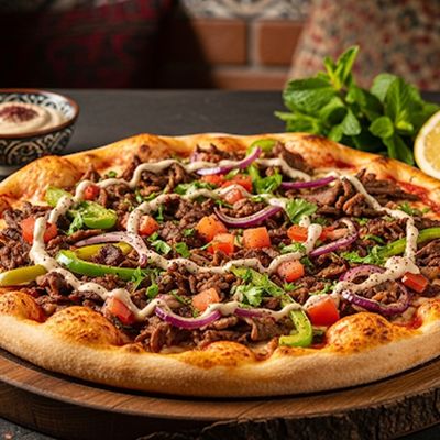 Meat Shawarma Pizza Italian