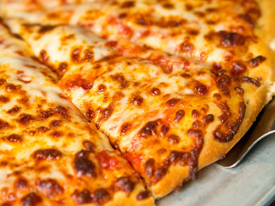 Cheddar Cheese and Kiri Cheese Pizza