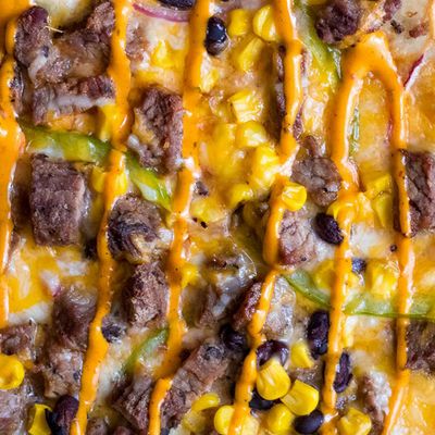 Italian fajita meat pizza