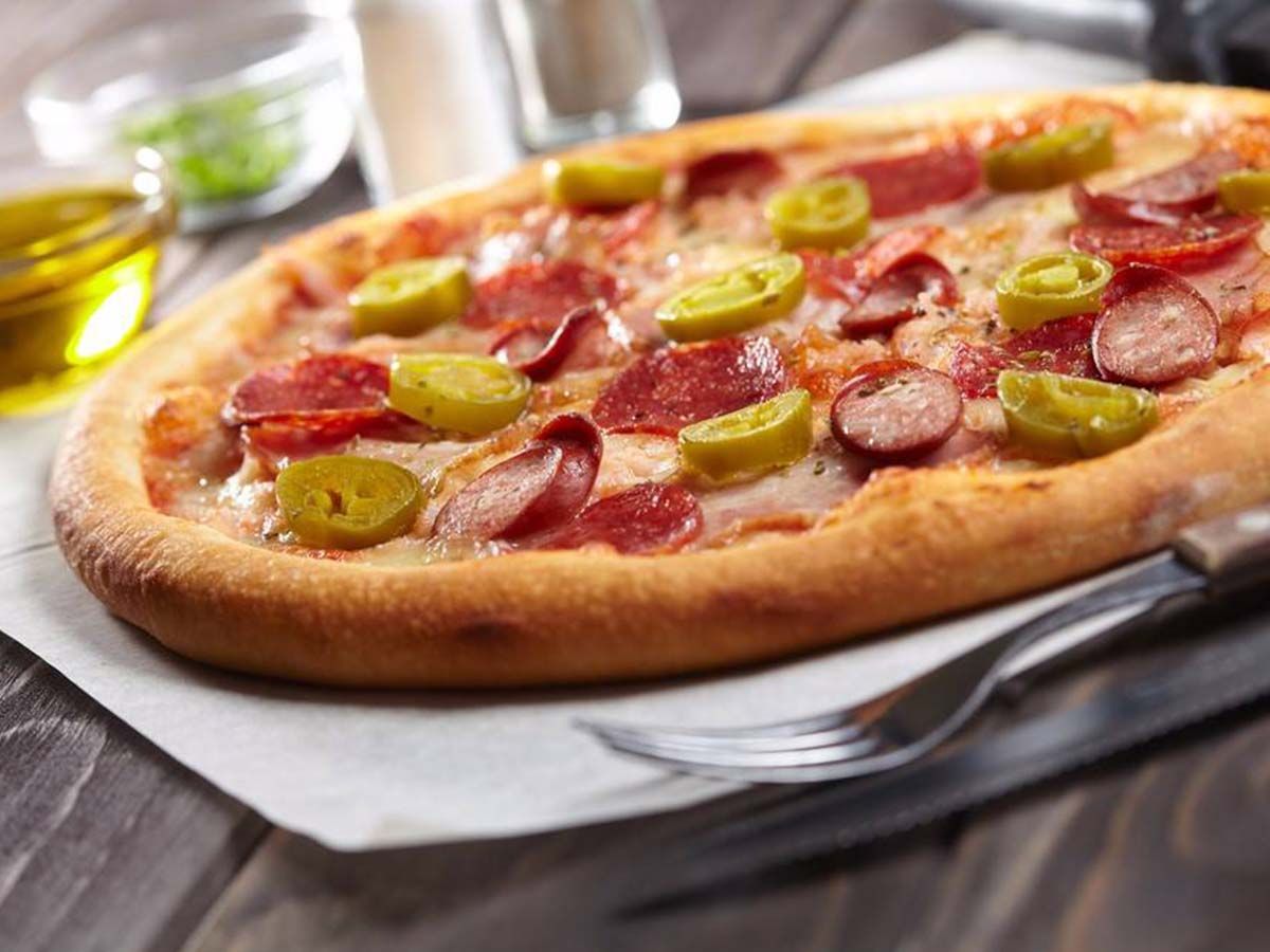 Italian hot dog pizza