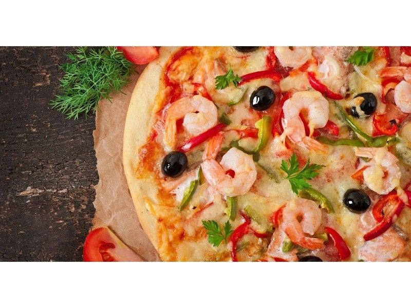 Diet Seafood Pizza