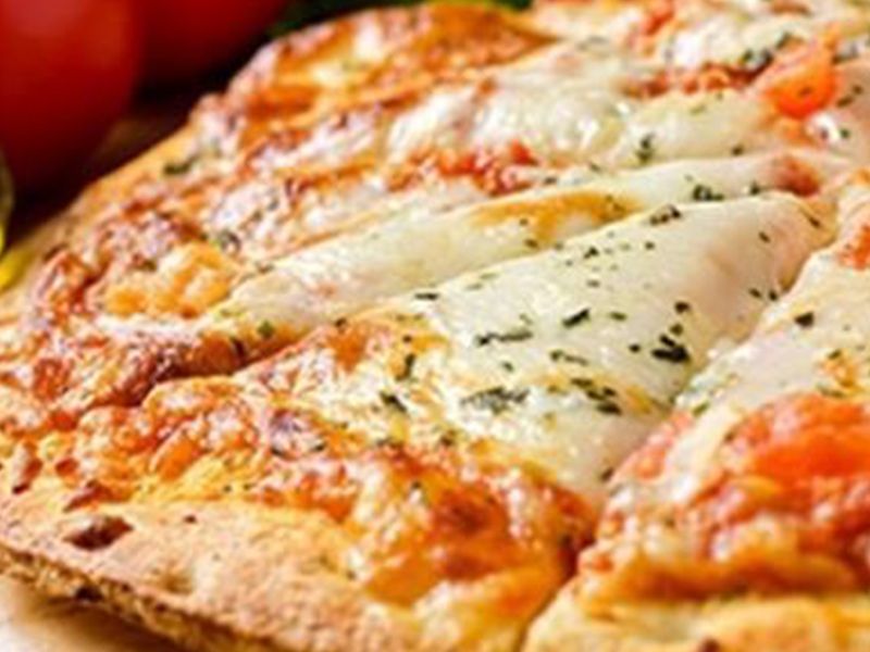 large Margherita pizza